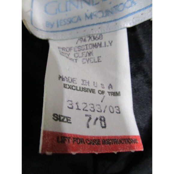 Gunne Sax Sequin Taffeta Rosette Strapless Cocktail Dress Tulip Skirt GUC Sz 7 - Picture 8 of 16